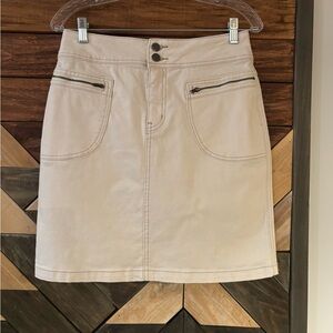 Prana Cream Heavy-duty Mini Skirt EUC